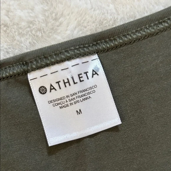 Athleta Olive Long Sleeve Wrap Top - Picture 2 of 3